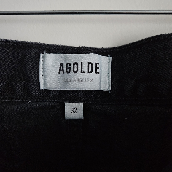 NWT! AGOLDE Lana Jean Sz 32 Mid Rise Vintage Straight Distressed Black Disorder - Picture 5 of 12